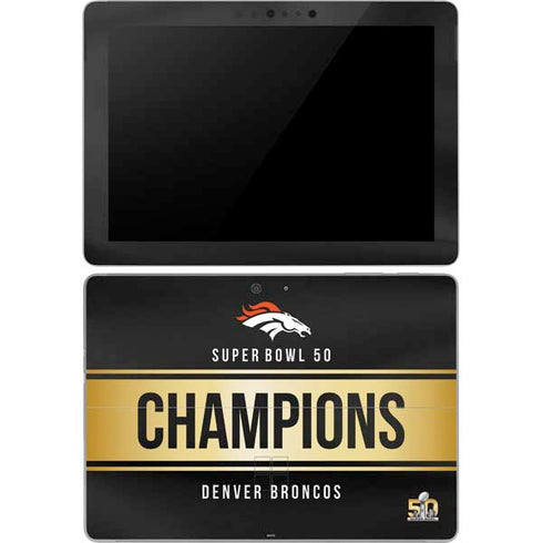 NFL Denver Broncos Super Bowl 50 Champions Black Surface Go Skin