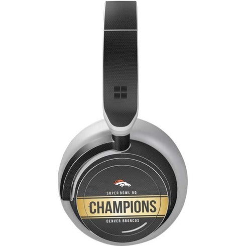 NFL Denver Broncos Super Bowl 50 Champions Black Surface Headphones Skin