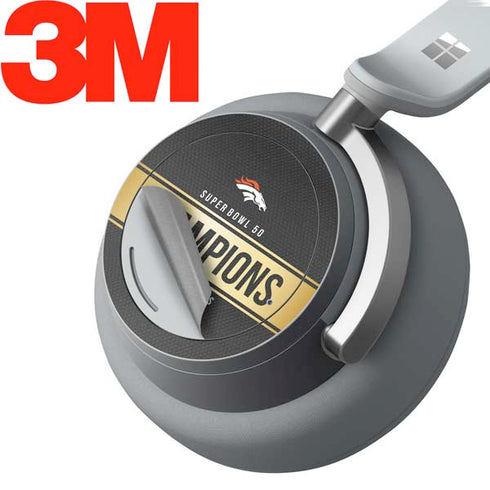 NFL Denver Broncos Super Bowl 50 Champions Black Surface Headphones Skin