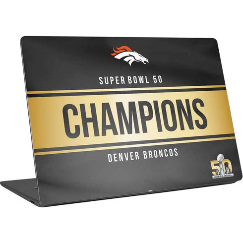 NFL Denver Broncos Super Bowl 50 Champions Black Surface Laptop 4 15in Skin