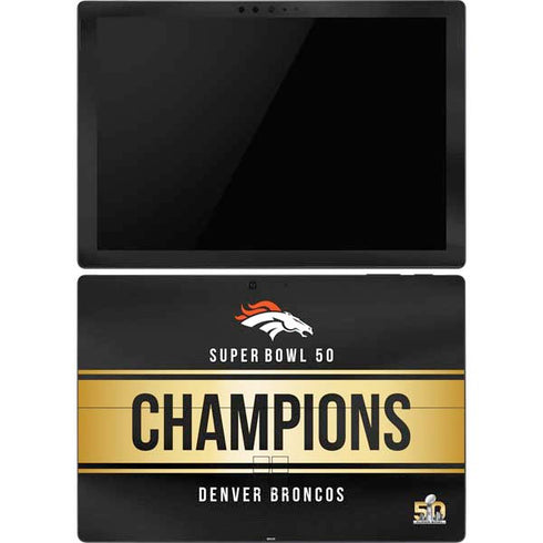 NFL Denver Broncos Super Bowl 50 Champions Black Surface Pro 6 Skin