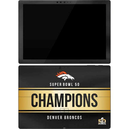 NFL Denver Broncos Super Bowl 50 Champions Black Surface Pro 7 Skin