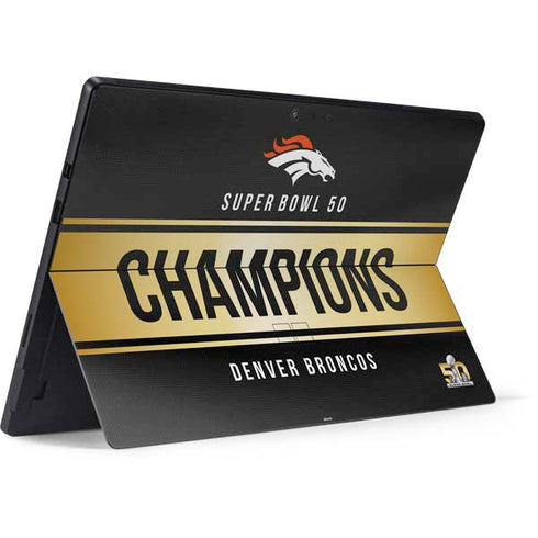 NFL Denver Broncos Super Bowl 50 Champions Black Surface Pro 7 Skin