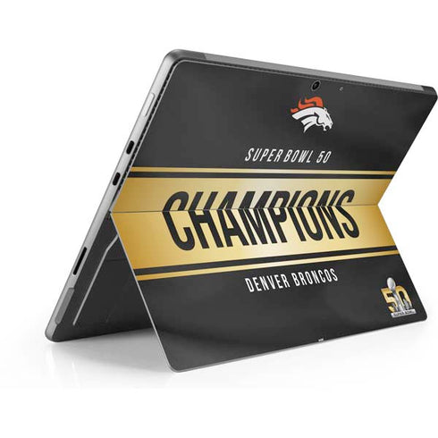 NFL Denver Broncos Super Bowl 50 Champions Black Surface Pro 8 Skin