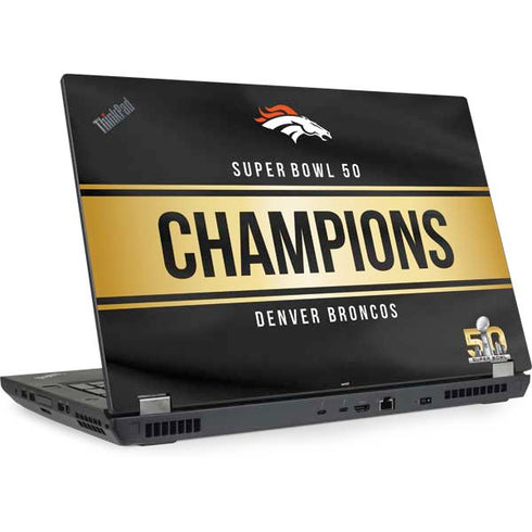 NFL Denver Broncos Super Bowl 50 Champions Black Lenovo ThinkPad Skin