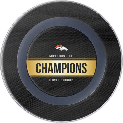 NFL Denver Broncos Super Bowl 50 Champions Black Wireless Charger Skin