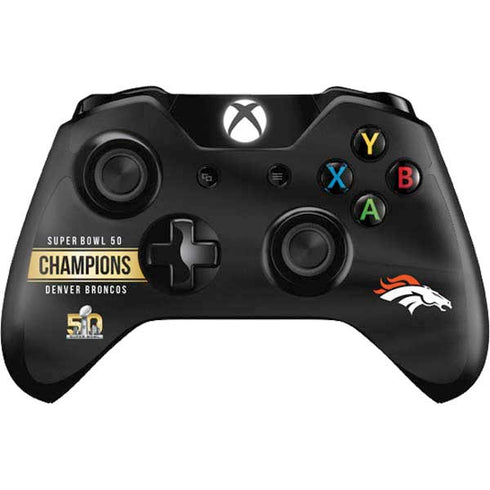NFL Denver Broncos Super Bowl 50 Champions Black Xbox One Controller Skin