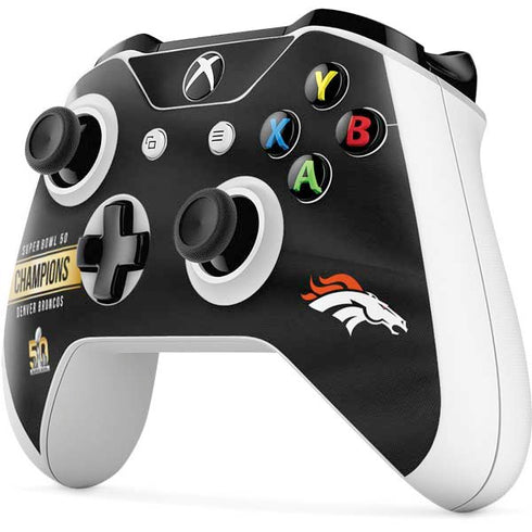 NFL Denver Broncos Super Bowl 50 Champions Black Xbox One S Controller Skin