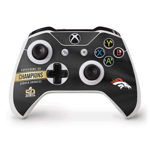 NFL Denver Broncos Super Bowl 50 Champions Black Xbox One S Controller Skin