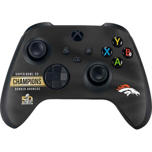 NFL Denver Broncos Super Bowl 50 Champions Black Xbox Series X Controller Skin