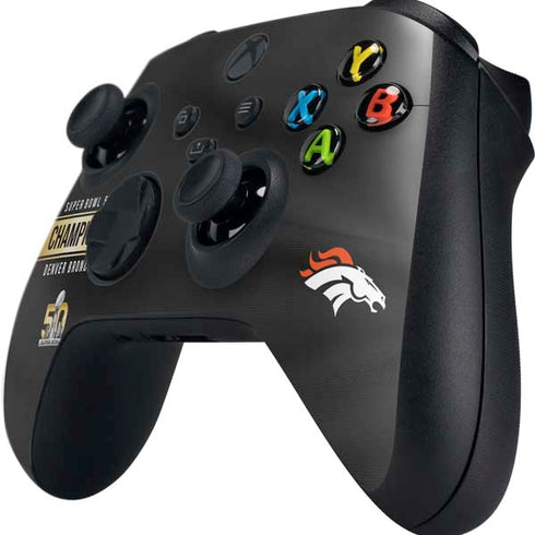 NFL Denver Broncos Super Bowl 50 Champions Black Xbox Series X Controller Skin