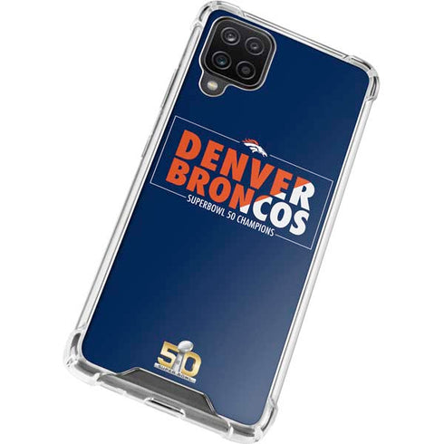 NFL Denver Broncos Super Bowl 50 Champions Bold Galaxy A12 Clear Case