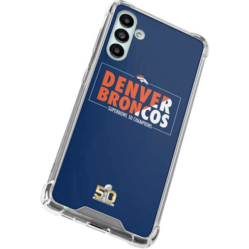 NFL Denver Broncos Super Bowl 50 Champions Bold Galaxy A13 5G Clear Case