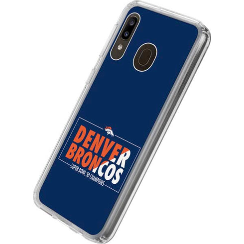 NFL Denver Broncos Super Bowl 50 Champions Bold Galaxy A20 Clear Case
