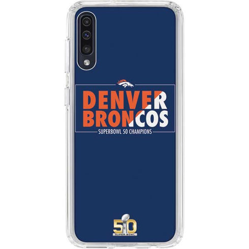 NFL Denver Broncos Super Bowl 50 Champions Bold Galaxy A50 Clear Case