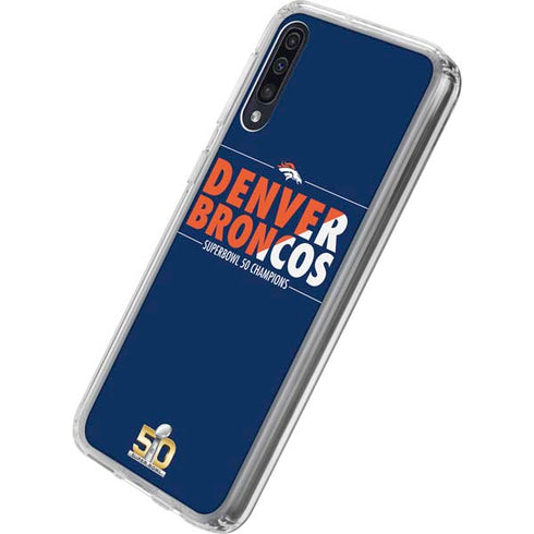 NFL Denver Broncos Super Bowl 50 Champions Bold Galaxy A50 Clear Case