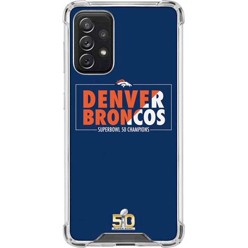 NFL Denver Broncos Super Bowl 50 Champions Bold Galaxy A72 5G Clear Case