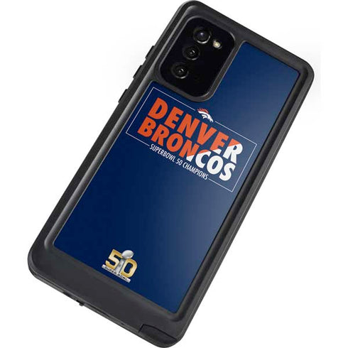 NFL Denver Broncos Super Bowl 50 Champions Bold Galaxy Note20 5G Waterproof Case
