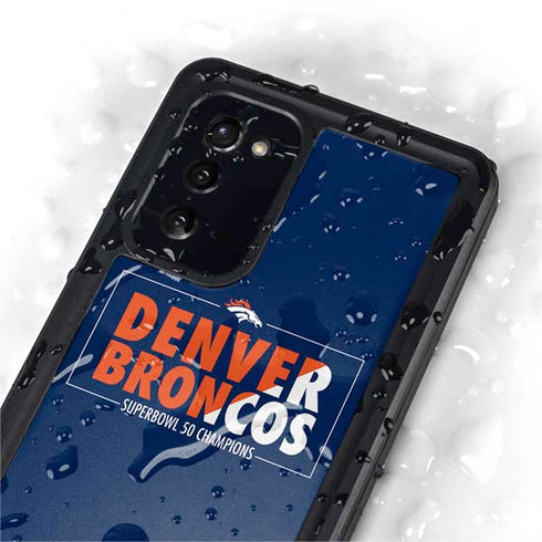 NFL Denver Broncos Super Bowl 50 Champions Bold Galaxy Note20 5G Waterproof Case
