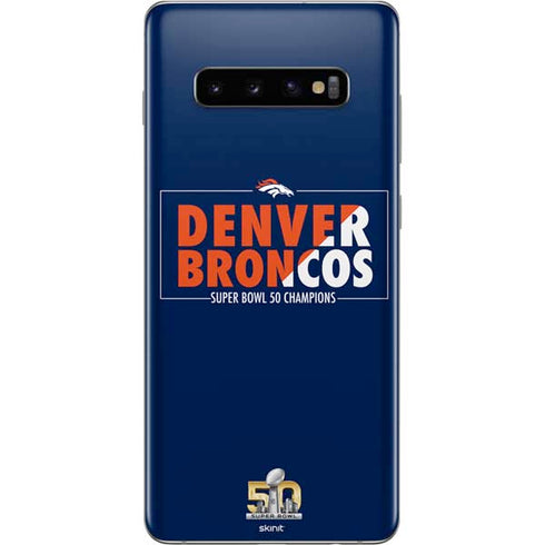 NFL Denver Broncos Super Bowl 50 Champions Bold Galaxy S10 Plus Skin