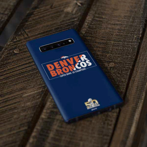 NFL Denver Broncos Super Bowl 50 Champions Bold Galaxy S10 Plus Skin