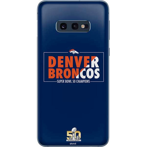 NFL Denver Broncos Super Bowl 50 Champions Bold Galaxy S10e Skin