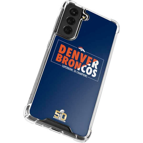 NFL Denver Broncos Super Bowl 50 Champions Bold Galaxy S21 FE Clear Case