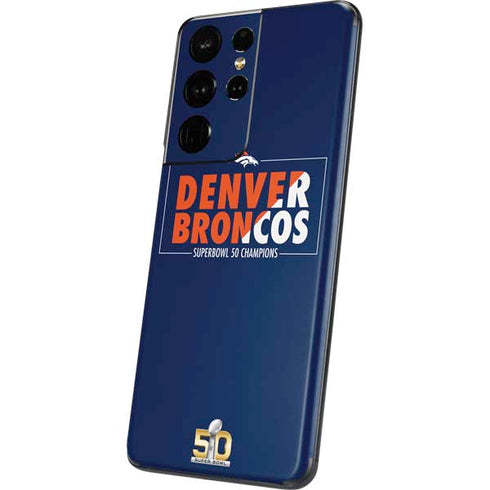 NFL Denver Broncos Super Bowl 50 Champions Bold Galaxy S21 Ultra 5G Skin