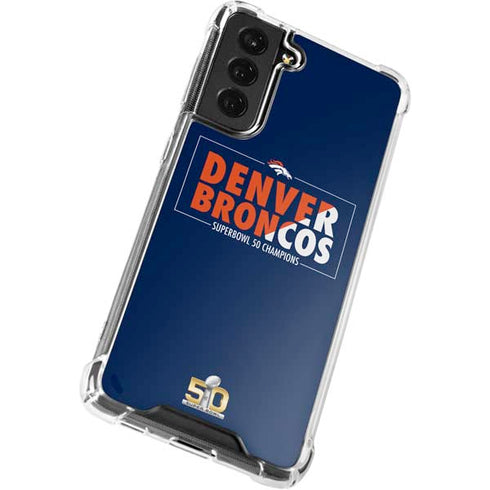 NFL Denver Broncos Super Bowl 50 Champions Bold Galaxy S22 Plus Clear Case