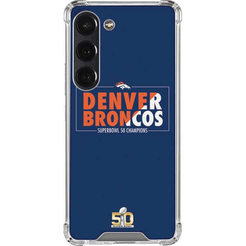 NFL Denver Broncos Super Bowl 50 Champions Bold Galaxy S23 Clear Case