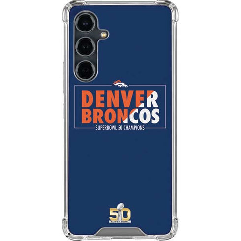 NFL Denver Broncos Super Bowl 50 Champions Bold Galaxy S23 FE Clear Case