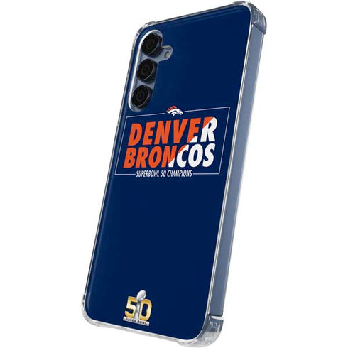NFL Denver Broncos Super Bowl 50 Champions Bold Galaxy S24 Clear Case