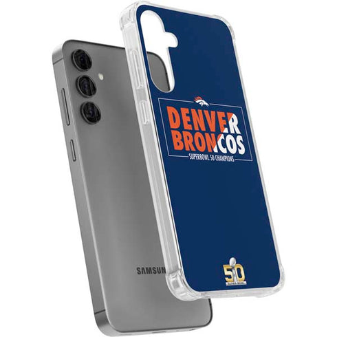 NFL Denver Broncos Super Bowl 50 Champions Bold Galaxy S24 Plus Clear Case