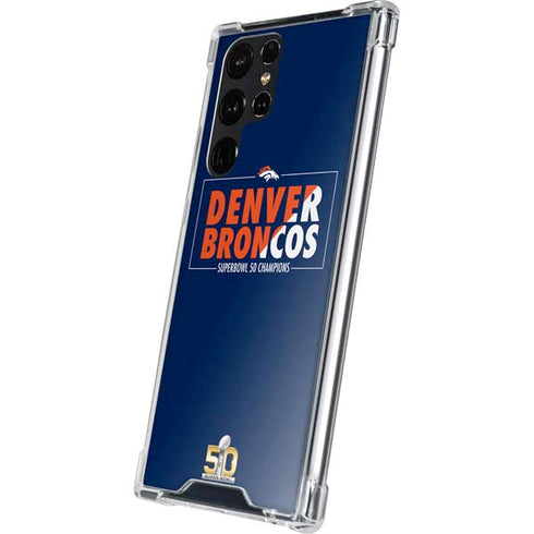 NFL Denver Broncos Super Bowl 50 Champions Bold Galaxy S24 Ultra Clear Case