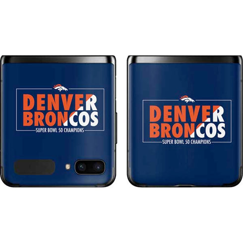 NFL Denver Broncos Super Bowl 50 Champions Bold Galaxy Z Flip Skin