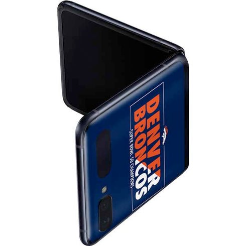 NFL Denver Broncos Super Bowl 50 Champions Bold Galaxy Z Flip Skin