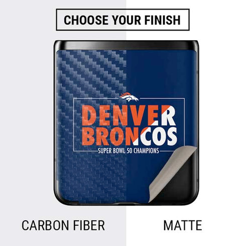 NFL Denver Broncos Super Bowl 50 Champions Bold Galaxy Z Flip Skin