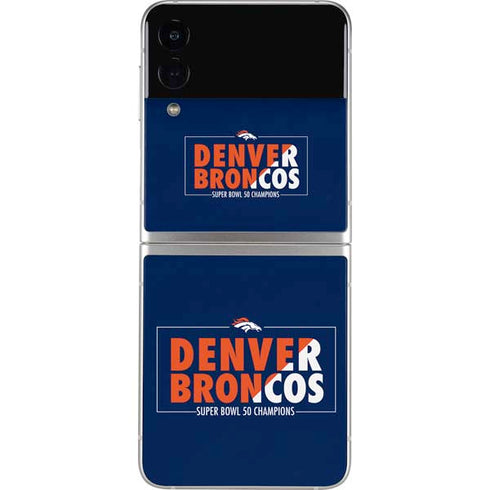 NFL Denver Broncos Super Bowl 50 Champions Bold Galaxy Z Flip3 5G Skin