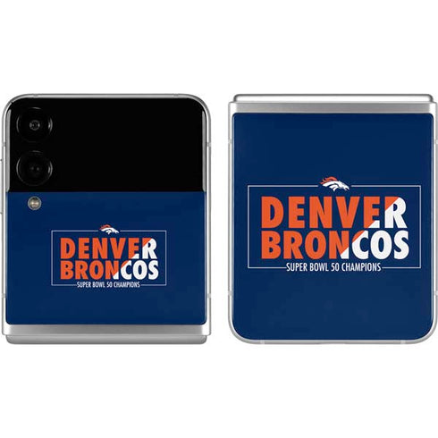 NFL Denver Broncos Super Bowl 50 Champions Bold Galaxy Z Flip4 5G Skin