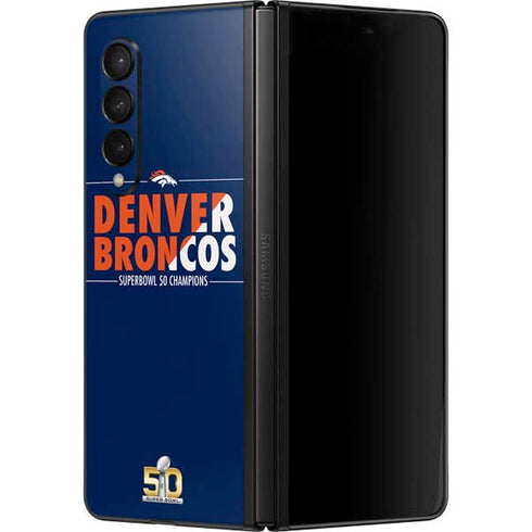 NFL Denver Broncos Super Bowl 50 Champions Bold Galaxy Z Fold3 5G Skin