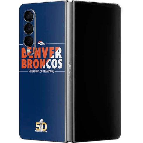 NFL Denver Broncos Super Bowl 50 Champions Bold Galaxy Z Fold4 5G Skin