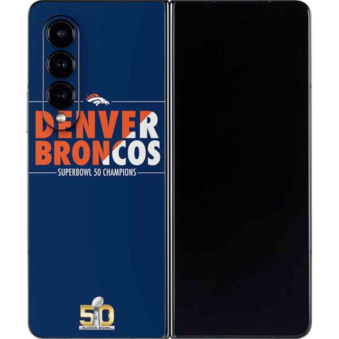 NFL Denver Broncos Super Bowl 50 Champions Bold Galaxy Z Fold4 5G Skin