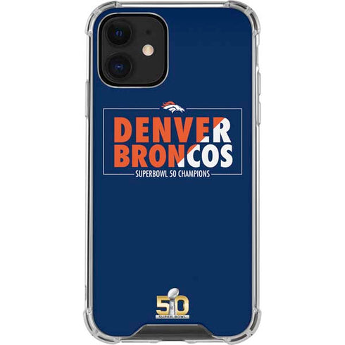 NFL Denver Broncos Super Bowl 50 Champions Bold iPhone 12 Mini Clear Case