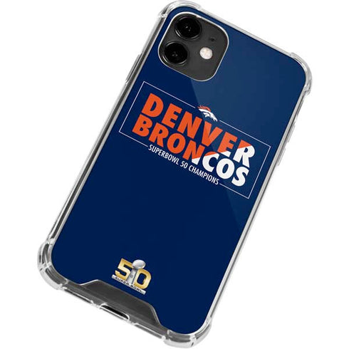 NFL Denver Broncos Super Bowl 50 Champions Bold iPhone 12 Mini Clear Case