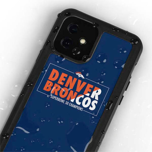 NFL Denver Broncos Super Bowl 50 Champions Bold iPhone 12 Mini Waterproof Case
