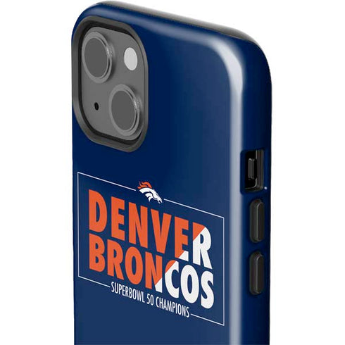 NFL Denver Broncos Super Bowl 50 Champions Bold iPhone 14 Plus Impact Case