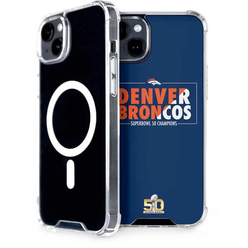 NFL Denver Broncos Super Bowl 50 Champions Bold iPhone 15 Plus MagSafe Case