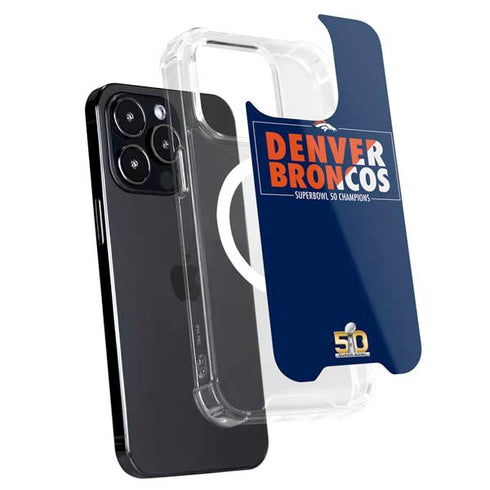 NFL Denver Broncos Super Bowl 50 Champions Bold iPhone 15 Pro MagSafe Case