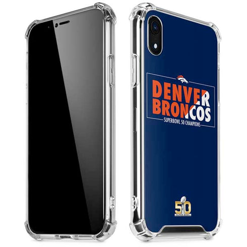 NFL Denver Broncos Super Bowl 50 Champions Bold iPhone XR Clear Case