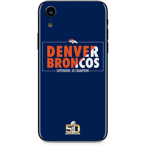 NFL Denver Broncos Super Bowl 50 Champions Bold iPhone XR Skin